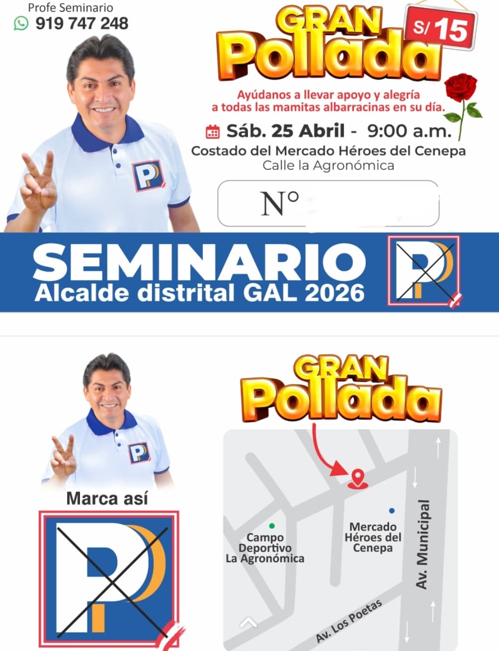 Gran Pollada Solidaria con el Profe Seminario